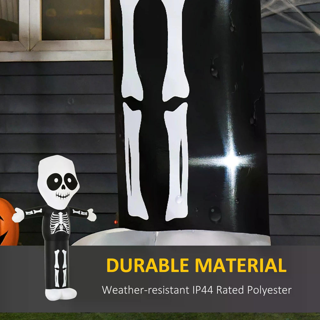 3m Halloween Inflatable Skeleton Ghost Decoration, LED Lighted for Home Indoor Outdoor