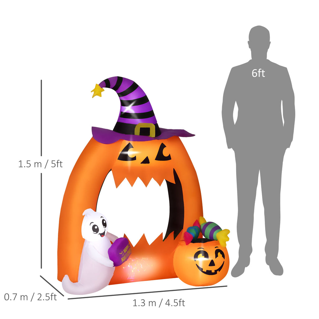 4.9ft Inflatable Pumpkin Archway Halloween Decoration